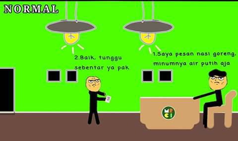 Begini jadinya jika karakter meme pesan makan di restoran, kacau parah