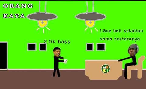 Begini jadinya jika karakter meme pesan makan di restoran, kacau parah