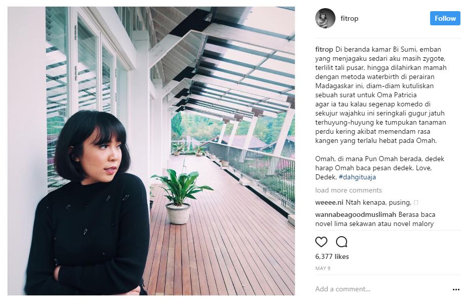 9 Caption foto Instagram Fitri Tropica yang sukses bikin ngakak