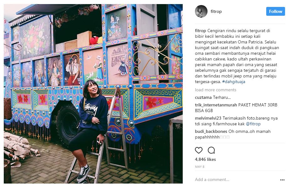 9 Caption foto Instagram Fitri Tropica yang sukses bikin ngakak