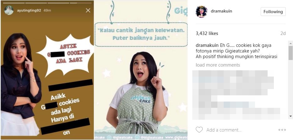 Duh, poster promosi kue Ayu Ting Ting dituding jiplak Nagita Slavina