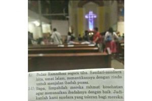 Doa saat misa ini sungguh menyentuh, kuatkan toleransi beragama