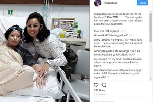 Sempat bilang sudah sembuh 80%, Yana Zein meninggal dini hari tadi