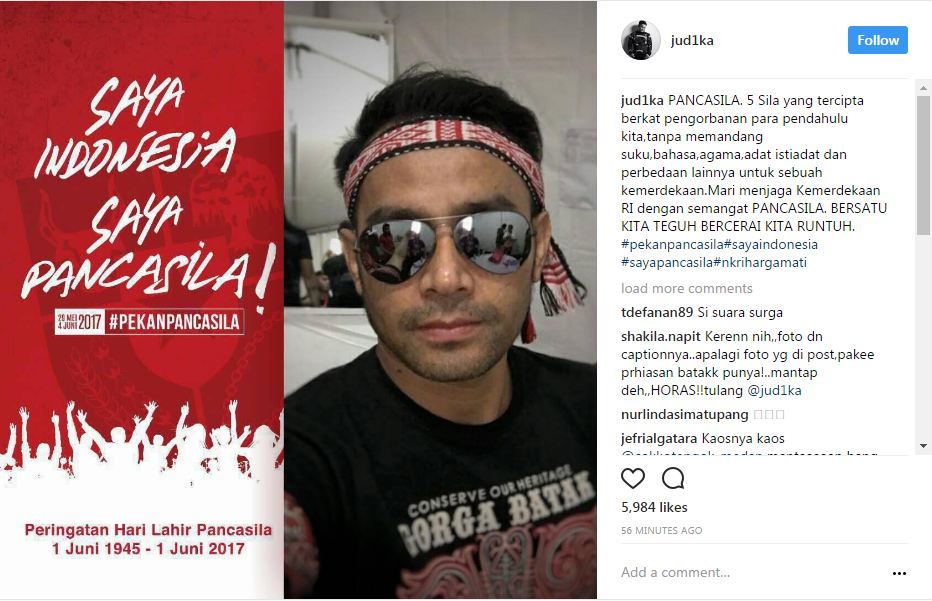 15 Gaya seleb gaungkan 'Saya Indonesia, Saya Pancasila'