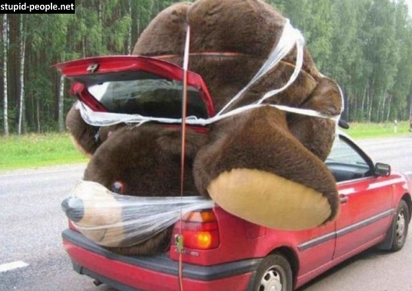 10 Foto lucu saat mobil dipaksa angkut barang yang tak semestinya, duh
