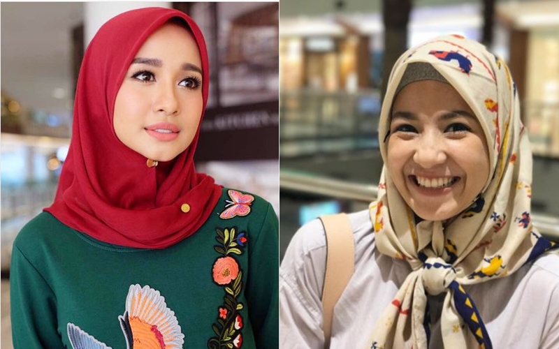 10 Inspirasi gaya hijab seleb paling simpel, cocok dipakai buat bukber
