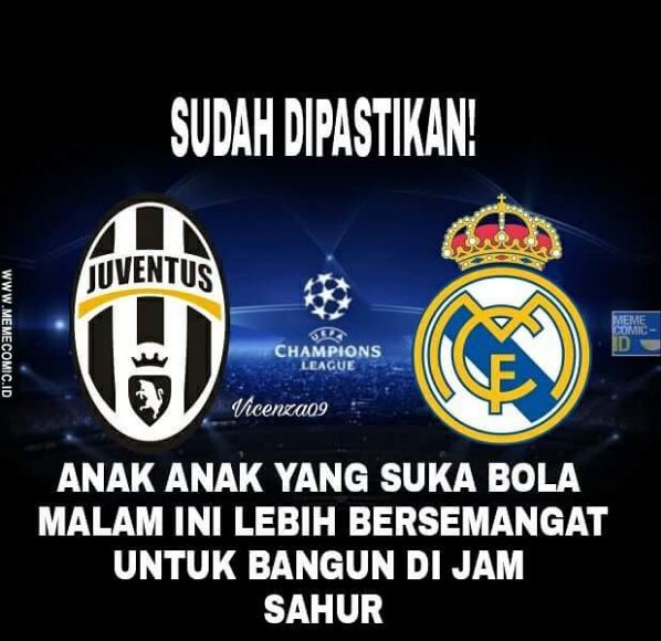 12 Meme kocak Juventus vs Real Madrid yang siap mengocok perutmu