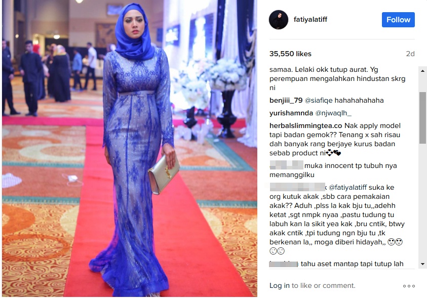 Baju biru artis ini diserang netizen, didoakan supaya dapat hidayah