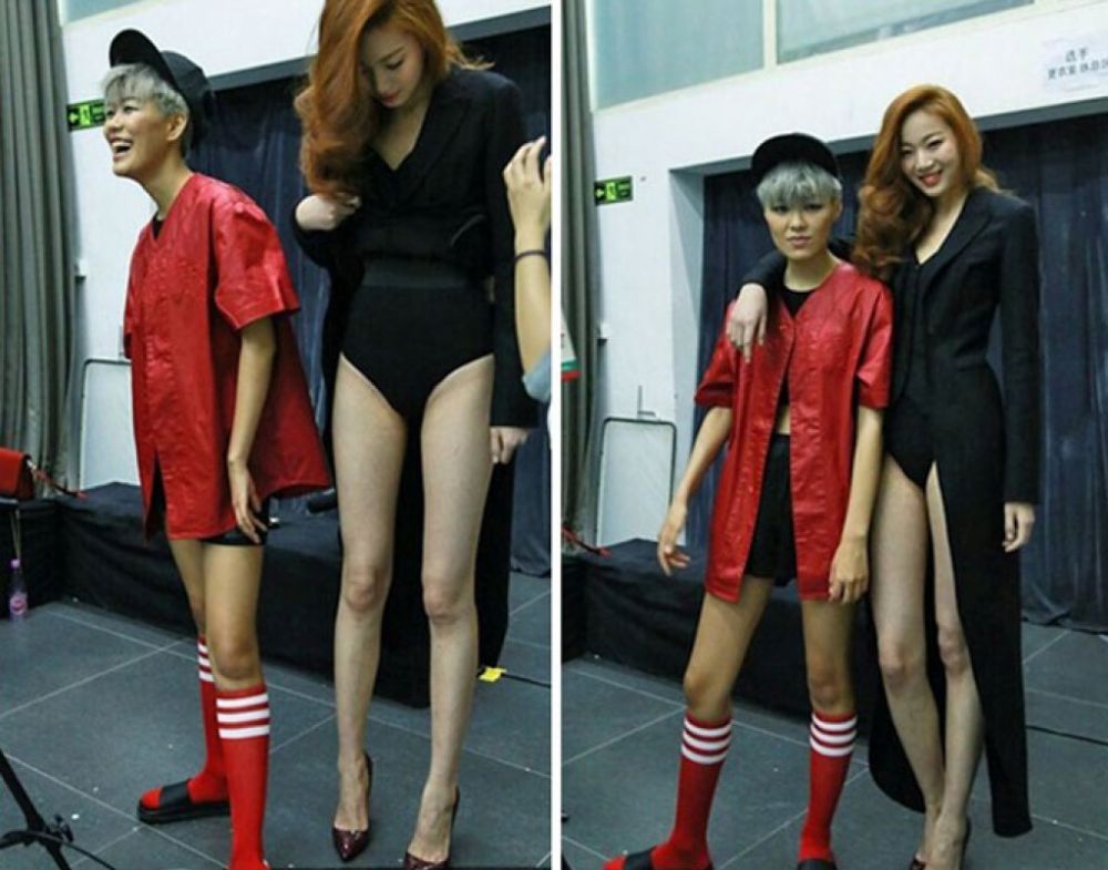 Kenalan dengan Dong Lei, model seksi dengan kaki terpanjang