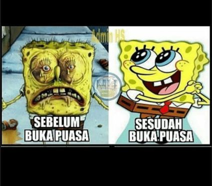 8 Meme beda ekspresi sebelum dan sesudah buka puasa ini lucu parah