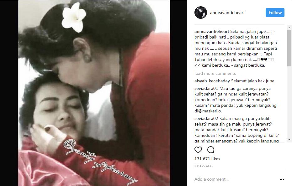 Kenang Jupe, postingan desainer kondang Anne Avantie ini bikin haru