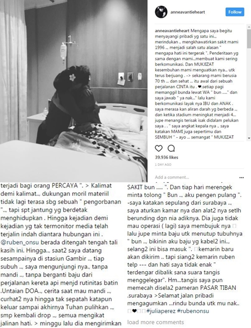 Kenang Jupe, postingan desainer kondang Anne Avantie ini bikin haru