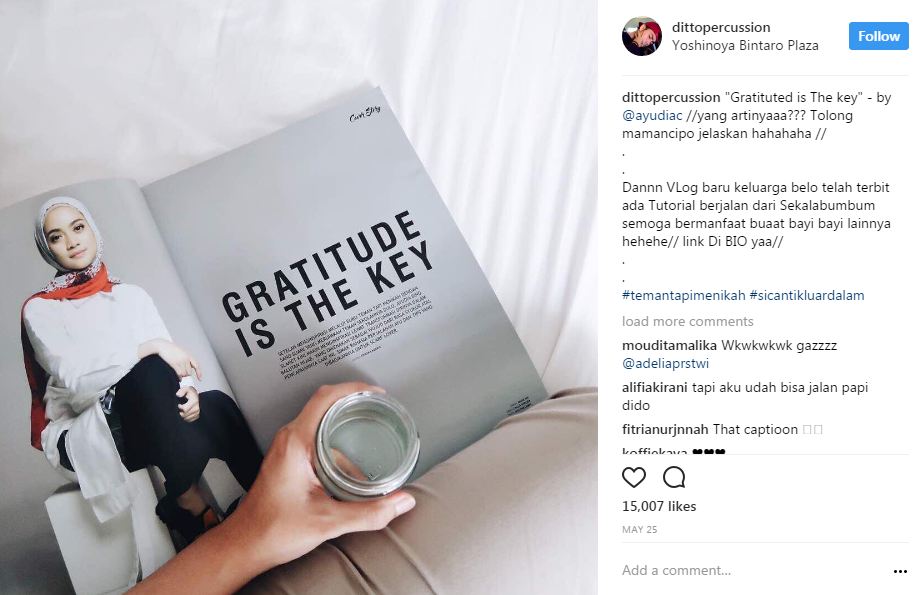 7 Caption lucu Ditto Percussion buat Ayudia dan anaknya