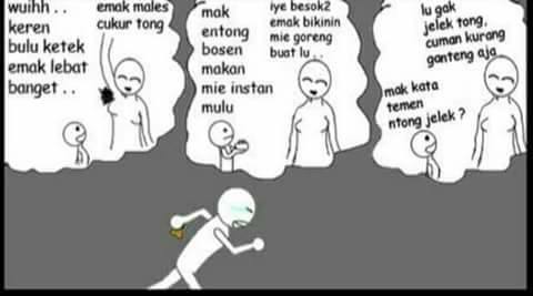 Komik 'ingatan pada emak' ini awalnya menyentuh, tapi akhirnya kocak