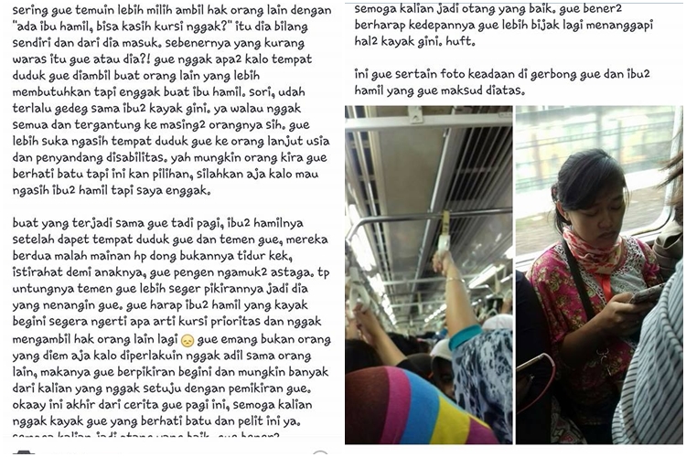 Nggak mau ngalah sama ibu hamil, kelakuan cewek ini dihujat netizen