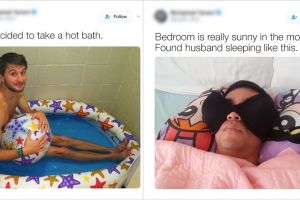 11 Foto kelakuan lucu orang dewasa saat sendirian di rumah