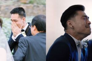 Potret 10 pengantin pria saat lihat calon istrinya ini bikin haru