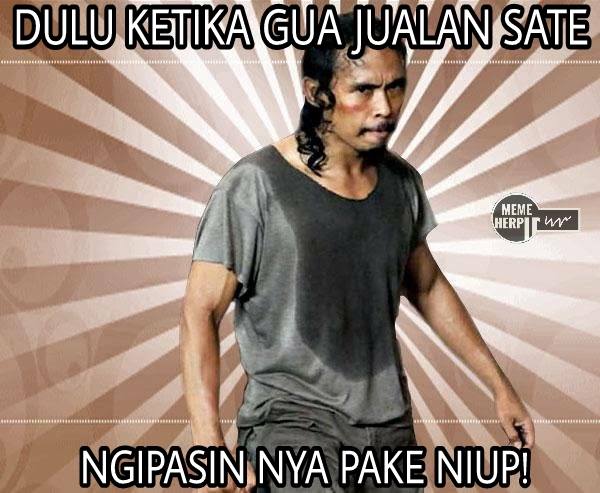 Cerita 5 karakter meme ketika jualan sate ini kocaknya nggak keruan