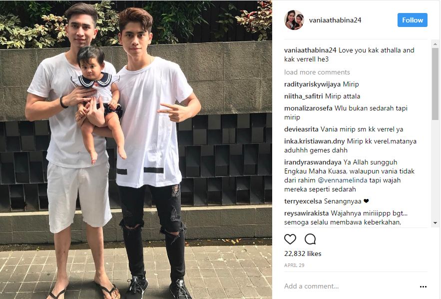 Meski bukan saudara kandung, ini 5 bukti Vania mirip Verrel & Athala