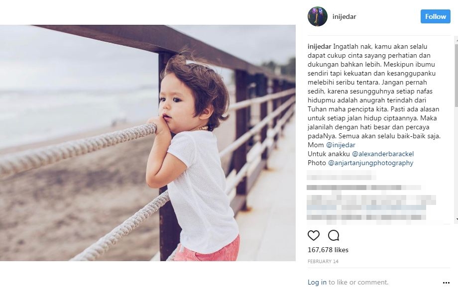 10 Postingan IG Jedar tentang El Barack ini bikin netizen terenyuh