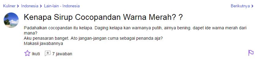Ini lho alasan mengapa sirup cocopandan berwarna merah, bukan hijau