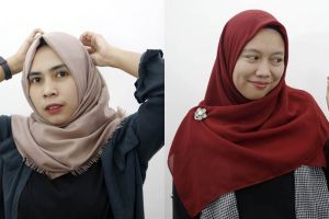 9 Tutorial hijab segi empat simpel cocok bagi yang belajar berjilbab