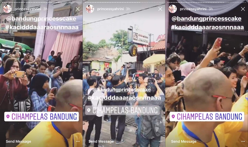 Ini 9 potret heboh Syahrini launching toko kue, pengunjung membludak