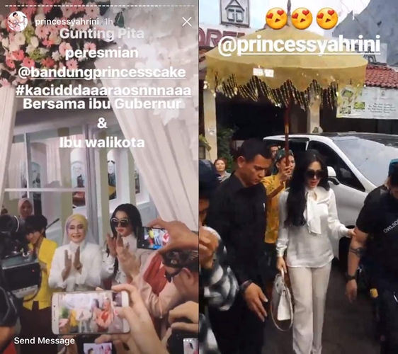 Ini 9 potret heboh Syahrini launching toko kue, pengunjung membludak