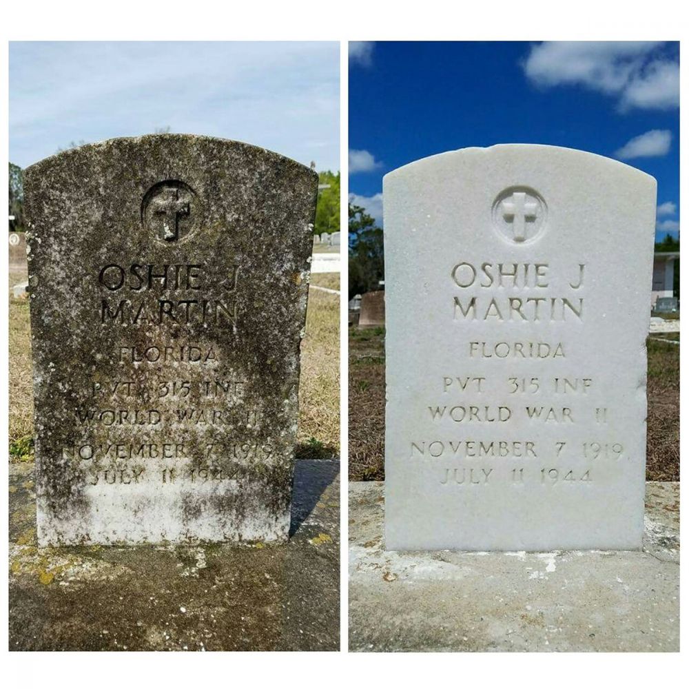 Pria ini bersihkan puluhan makam veteran perang, nisannya jadi 'baru'