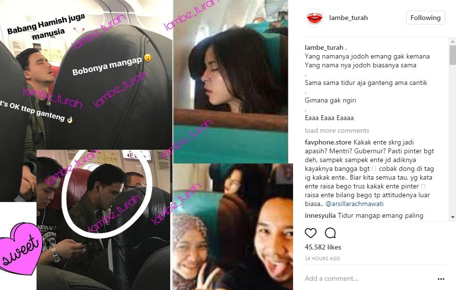 Hamis Daud kepergok tidur mangap di pesawat, netizen heboh