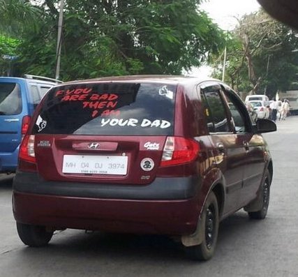 10 Stiker bemper mobil ini tunjukkan kekocakan orang India
