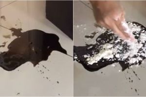 Cara bersihkan tumpahan minyak dan kecap di lantai ini bikin takjub
