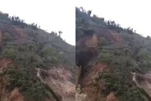 Akibat hujan lebat semalaman, kawasan Dago Atas Bandung longsor parah