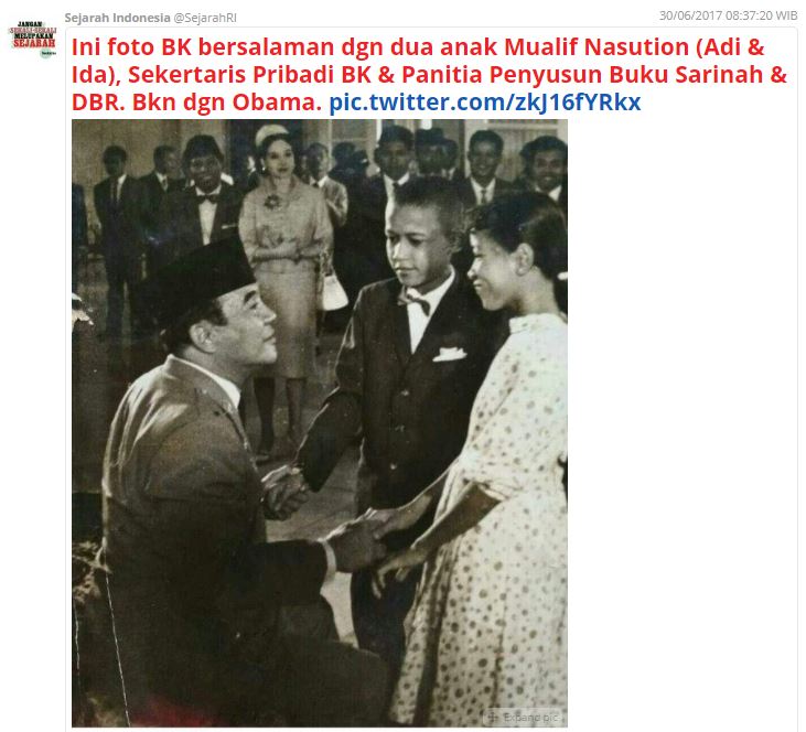 Beredar foto mirip Obama kecil bersalaman dengan Bung Karno, benarkah?