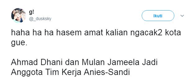 8 Reaksi netizen setelah Ahmad Dhani masuk tim kerja Anies-Sandi
