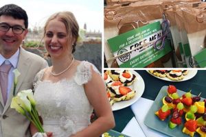 Pasangan ini nikah pakai aksesori barang bekas & sajikan makanan basi