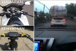 10 Foto lucu kendaraan mudik ini bikin ngakak parah, ada-ada saja nih
