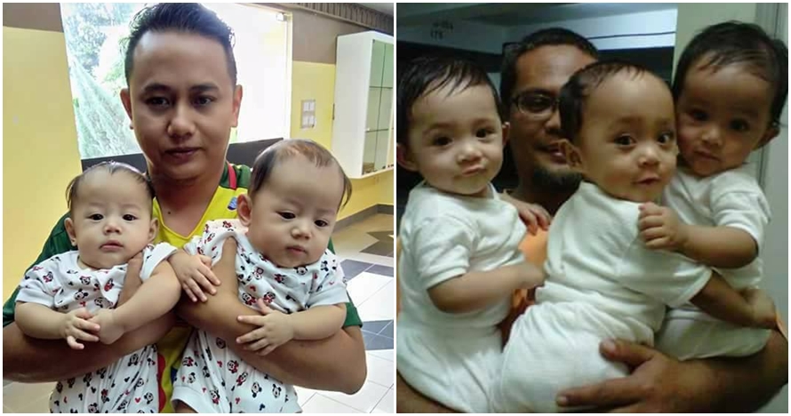 Selain angkat istri, 10 foto tantangan gendong anak kembar ini viral