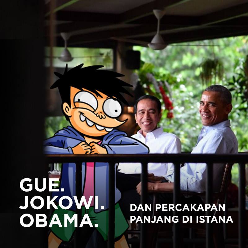 Begini jadinya saat si Juki ikut nimbrung bareng Obama di Istana Bogor