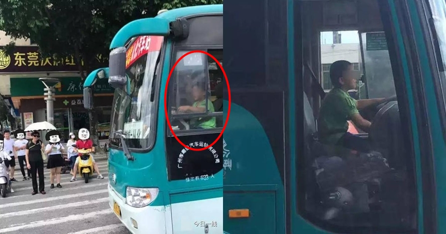 Bak adegan film, bocah 9 tahun ini curi & kendarai bus di tengah kota