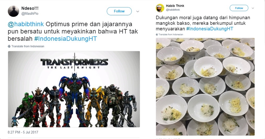 15 Cuitan lucu soal Indonesia dukung HT ini kocak parah