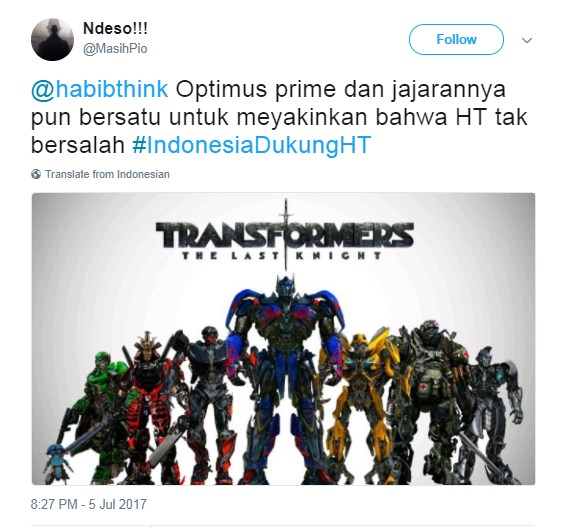 15 Cuitan lucu soal Indonesia dukung HT ini kocak parah