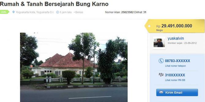 5 Properti milik para presiden ini dijual bebas, ada rumah Sukarno 