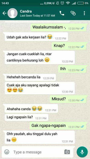 Kamu tak akan sangka akhir dari chat cowok-cewek ini malah bikin mewek