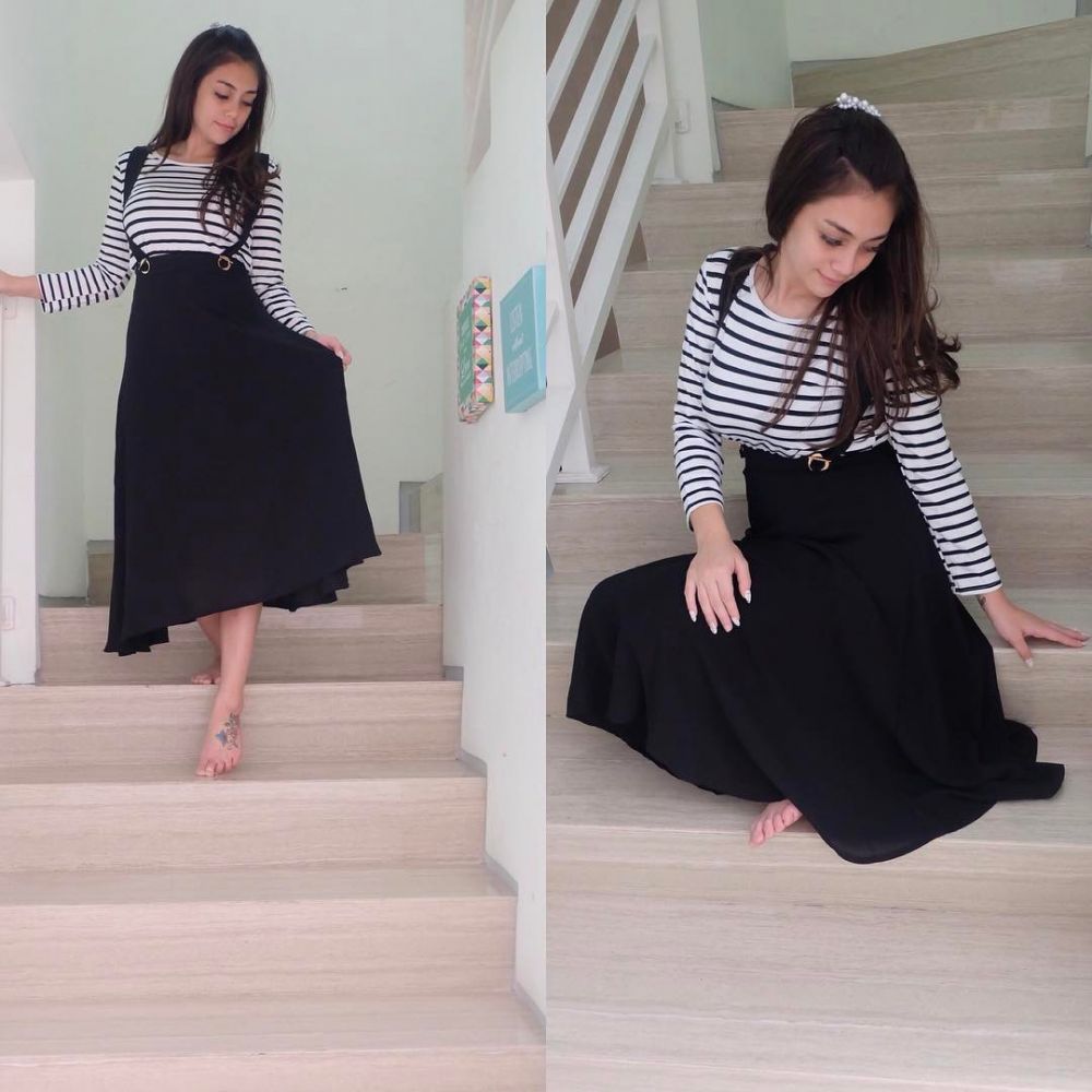 10 Penampilan terbaru Celine Evangelista, hamil makin cantik aja nih