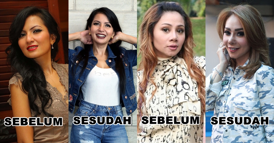Perubahan 6 artis sebelum dan sesudah difiller, cantikan mana?