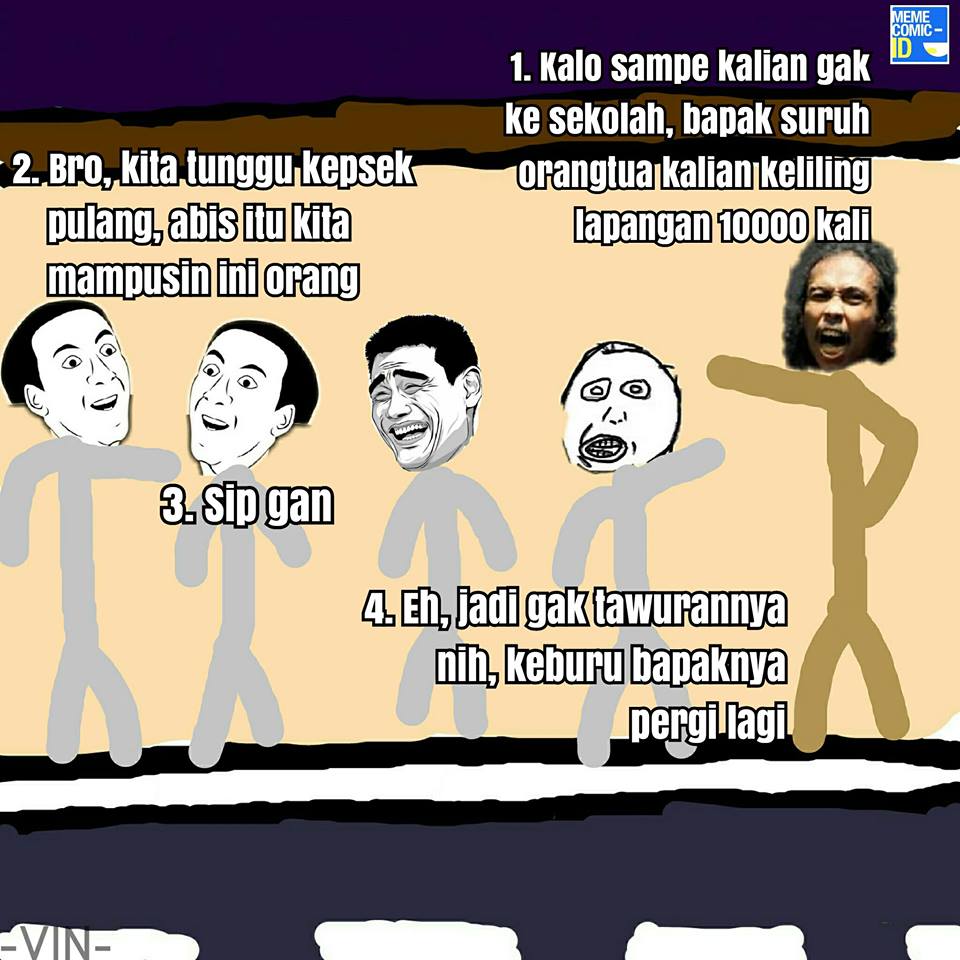 Komik strip 'Batal Tawuran' ini endingnya bikin kamu tersenyum lepas