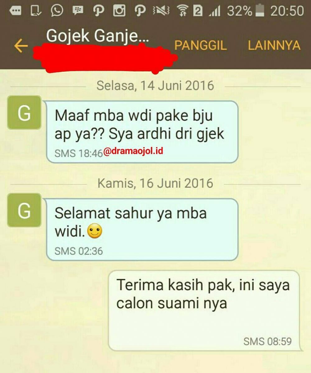 15 Chat ojek online ngajak kenalan penumpang ini bikin kamu cekikikan