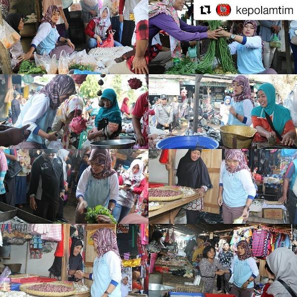 10 Foto Bupati Lampung Timur, hijaber cantik yang gemar blusukan