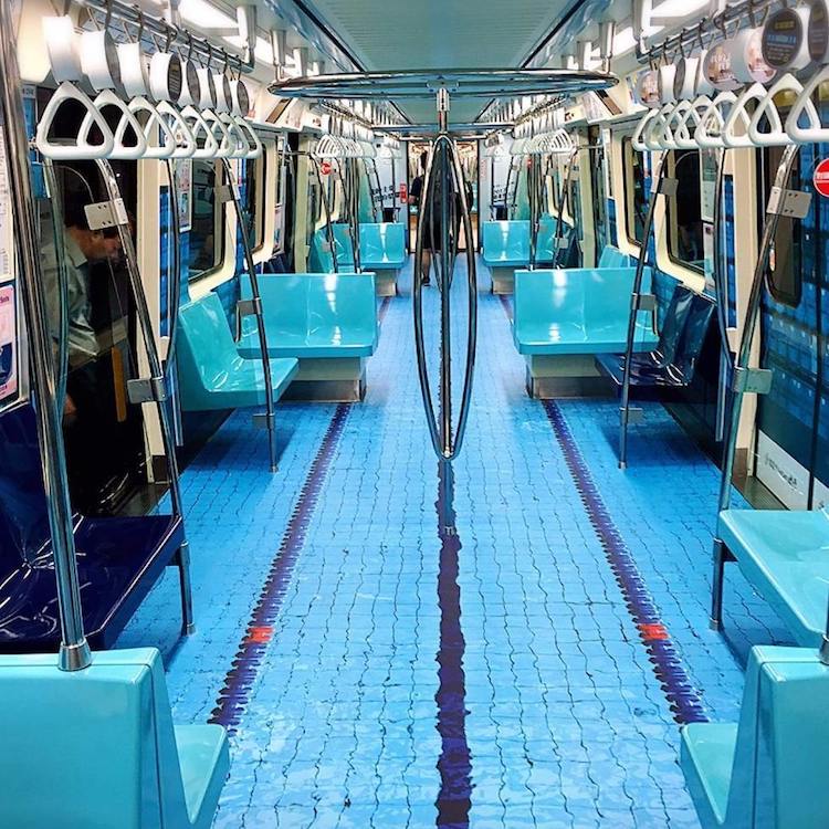 Negara ini desain subway jadi mirip arena olahraga, kampanye sehat nih